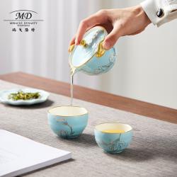 玛戈隆特 4头行云若水旅行茶具-玉兰花开上海滩