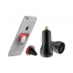 途马车载快充小熊支架组合