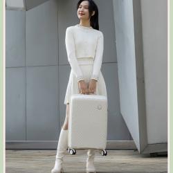 Diplomat外交官万向轮行李箱男女糖果系列登机拉杆箱DS1322奶油米20英寸	2000010798